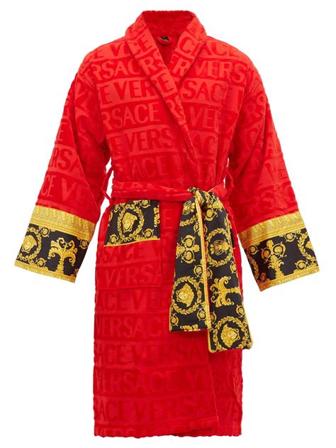 men's red versace robe|Versace dressing gown red.